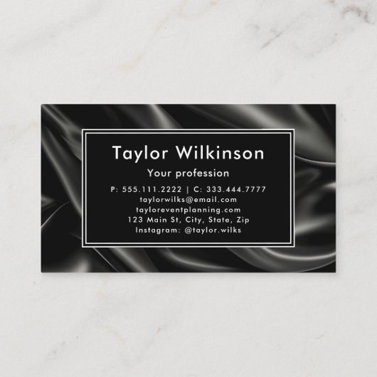 Nähmaschine Schwarz Visitenkarte (Rückseite)