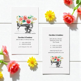 Nähmaschine Schwarz-weiß Red Tailor Visitenkarte