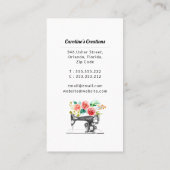 Nähmaschine Schwarz-weiß Red Tailor Visitenkarte (Rückseite)