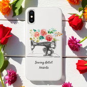 Nähmaschine Schwarz-weiß Schneiderquilter Case-Mate iPhone Hülle