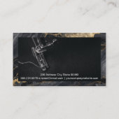 Nähmaschine | Schwarzer Goldmarmor Visitenkarte (Rückseite)