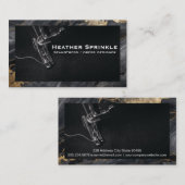 Nähmaschine | Schwarzer Goldmarmor Visitenkarte (Vorne/Hinten)