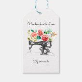 Nähmaschine Schwarzer Schneider Dressmaker Geschen Geschenkanhänger (Vorderseite)