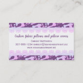 Nähmaschine scissors Näherin-Visitenkarte Visitenkarte (Rückseite)