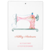 Nähmaschine Seamstress Aquarell Zwischenablage Klemmbrett (Rückseite)