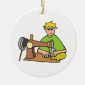 Nähmaschine Seamstress Keramik Ornament (Vorne)