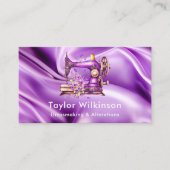 Nähmaschine Seamstress Lila Visitenkarte (Vorderseite)