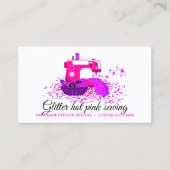 Nähmaschine Seamstress Schneiderei Rosa Visitenkarte (Vorderseite)