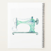 Nähmaschine Seamstress Wasserfarbe Planer (Rückseite)