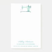 Nähmaschine Seamstress Wasserfarbe Post-it Klebezettel (Vorderseite)