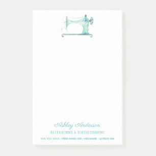 Nähmaschine Seamstress Wasserfarbe Post-it Klebezettel