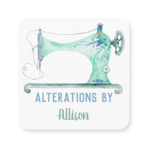 Nähmaschine Seamstress Wasserfarben Quadrat Busine