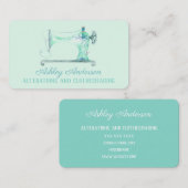 Nähmaschine Seamstress Wasserfarbenkarte Visitenkarte (Vorne/Hinten)