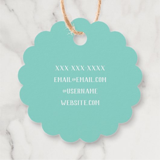 Nähmaschine Seamstress Wasserfarbenprägemarken Geschenkanhänger (Rückseite)