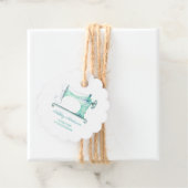 Nähmaschine Seamstress Wasserfarbenprägemarken Geschenkanhänger (Beispiel)