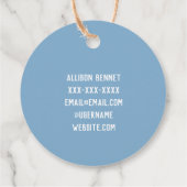 Nähmaschine Seamstress Wasserfarbenprägemarken Geschenkanhänger (Rückseite)