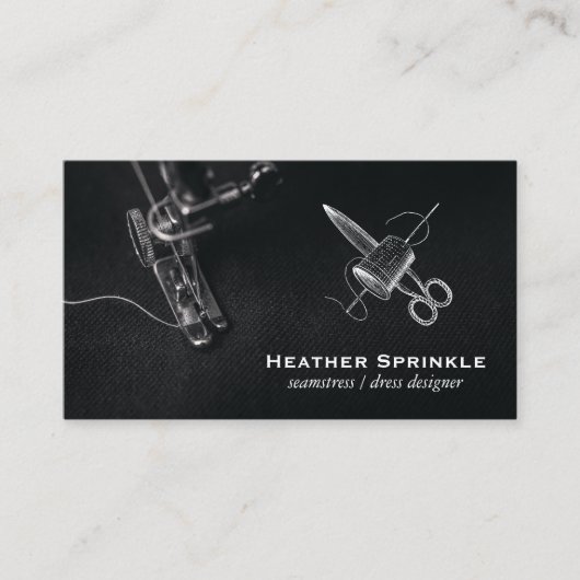 Nähmaschine | Trübe und Schafe Visitenkarte (Vorderseite)