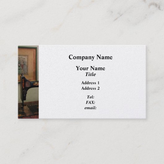 Nähmaschine und Lithograph - Platin Visitenkarte (Vorderseite)