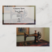Nähmaschine und Lithograph Visitenkarte (Vorne/Hinten)