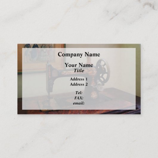 Nähmaschine und Lithograph Visitenkarte (Vorderseite)