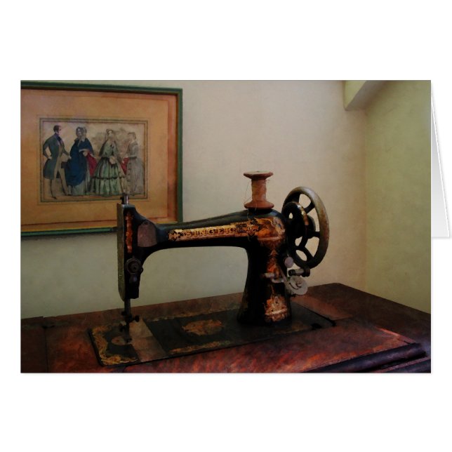 Nähmaschine und Lithographie (Vorderseite (Horizontal))