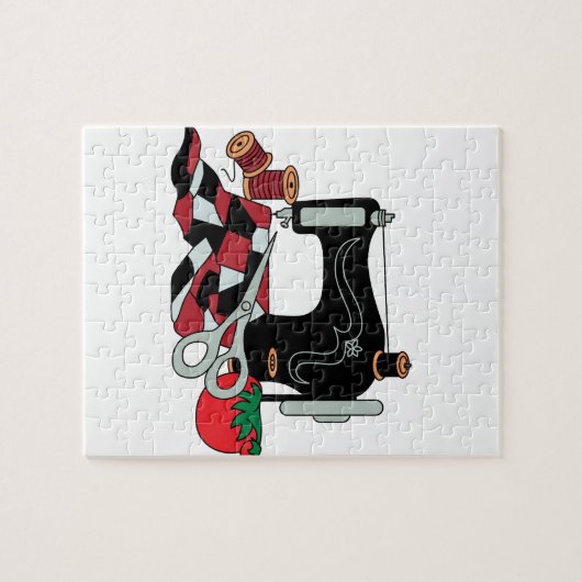 Nähmaschine und Steppdecke Puzzle (Horizontal)