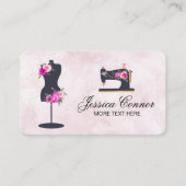 Nähmaschine und Wildblumen für den QR-Code Visitenkarte (Vorderseite)