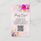 Nähmaschine und Wildblumen für den QR-Code Visitenkarte (Rückseite)