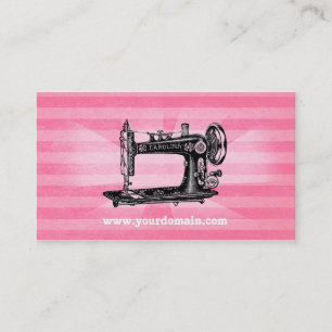 Nähmaschine Vintage Rosa Geschäftskarte Visitenkarte