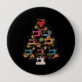 Nähmaschine Weihnachtsbaum Button (Vorderseite)
