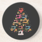 Nähmaschine Weihnachtsbaum Getränkeuntersetzer (Vorne)