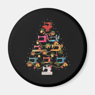 Nähmaschine Weihnachtsbaum Magnet