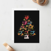 Nähmaschine Weihnachtsbaum Mitteilungskarte (Vorderseite/Rückseite Beispiel)