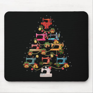 Nähmaschine Weihnachtsbaum Mousepad