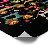 Nähmaschine Weihnachtsbaum Poster (Ecke)