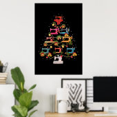 Nähmaschine Weihnachtsbaum Poster (Heimbüro)