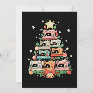 Nähmaschine Weihnachtsbaum Stich Stricken Nähen Xm Feiertagskarte
