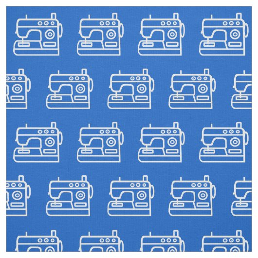 Nähmaschine Weißes Kontur Design Stoff (Muster)