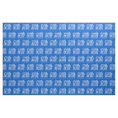 Nähmaschine Weißes Kontur Design Stoff (Fat Quarter (45,7 x 55,9 cm))
