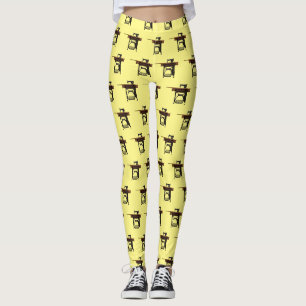Nähmaschinen-Comic-Illustration  Leggings