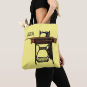 Nähmaschinen-Comic-Illustration  Tasche (Von Nahem)