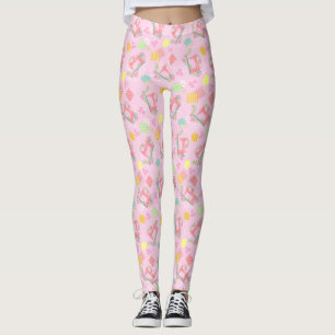 Nähmaschinen rosa leggings