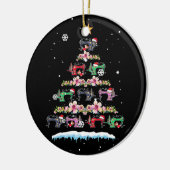 Nähmaschinen Weihnachtsbaum Funny Nähen Keramik Ornament (Links)