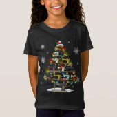 Nähmaschinen Xmas Tree Lights Quilters Christma T-Shirt (Vorderseite)