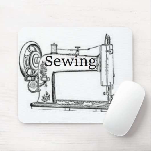 Nähmaschinendesign Mousepad (Mit Mouse)