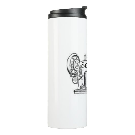 Nähmaschinendesign Thermosbecher (Nach links gedreht)