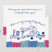 Nähmaschinengewebe nahtlos Weihnachtskarte Feiertagskarte (Vorne/Hinten)