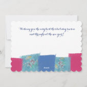 Nähmaschinengewebe nahtlos Weihnachtskarte Feiertagskarte (Rückseite)