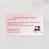 Nähmaschinengewebe Quilting Pink Business Treuekarte (Rückseite)