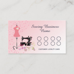 Nähmaschinengewebe Quilting Pink Business Treuekarte